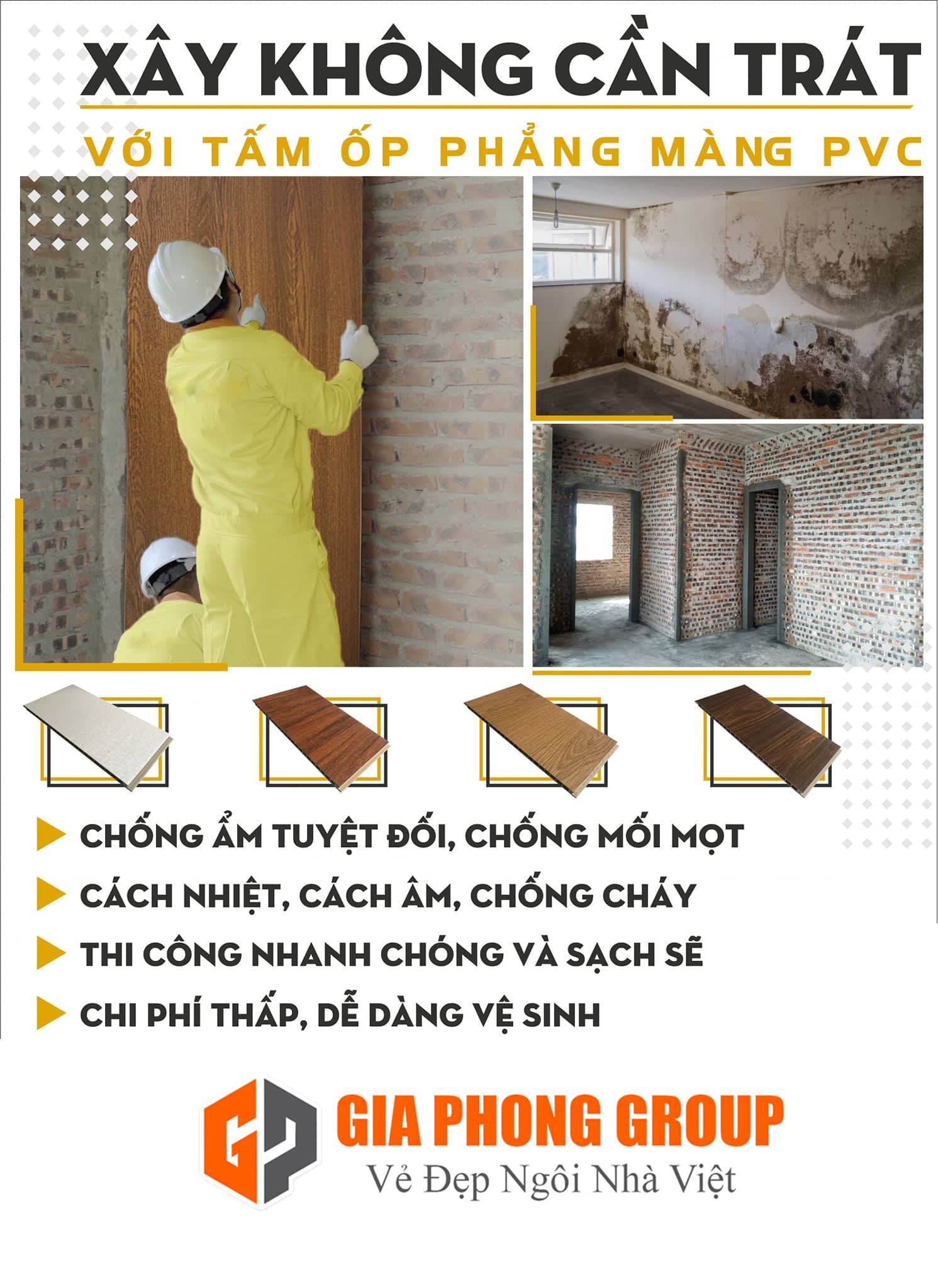 thi công tấm nhựa ốp tường