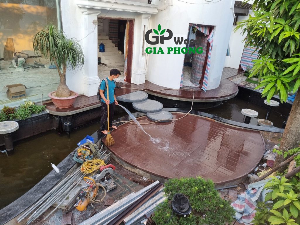 sàn gỗ nhựa ngoài trời an khánh