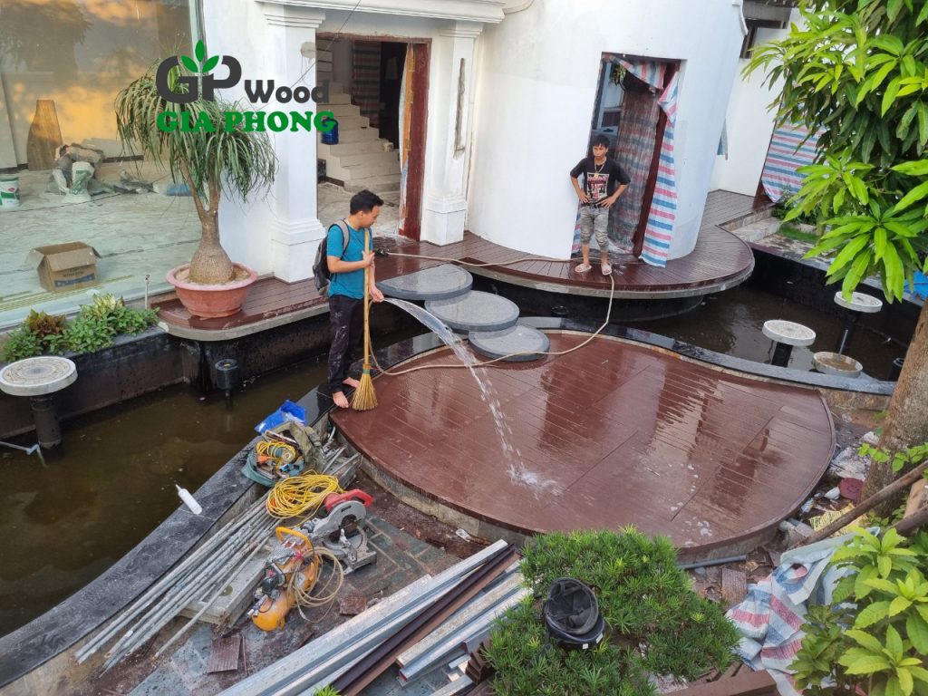 sàn gỗ nhựa ngoài trời an khánh