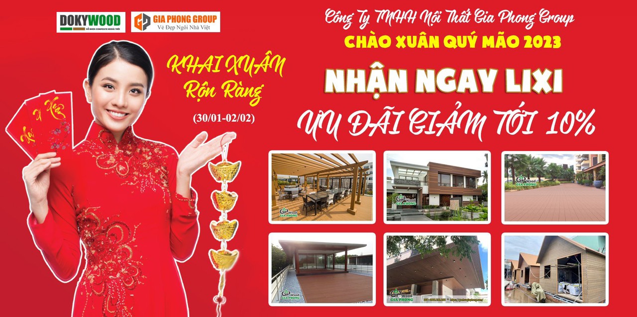 gỗ nhựa gia phong khai xuân 2023