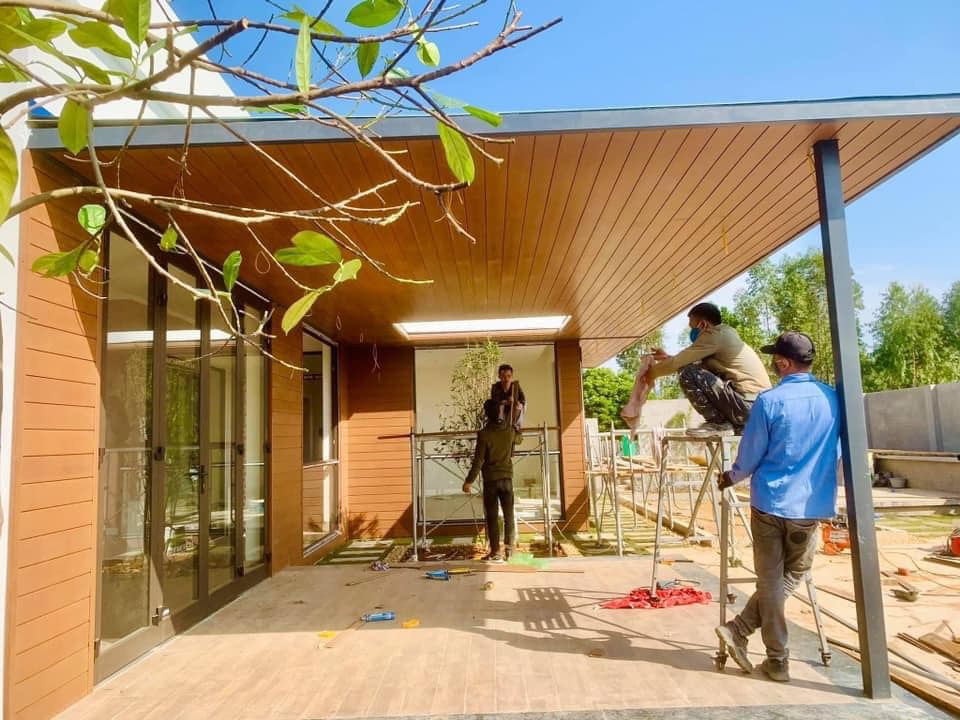 công trình sử dụng tấm ốp phủ asa