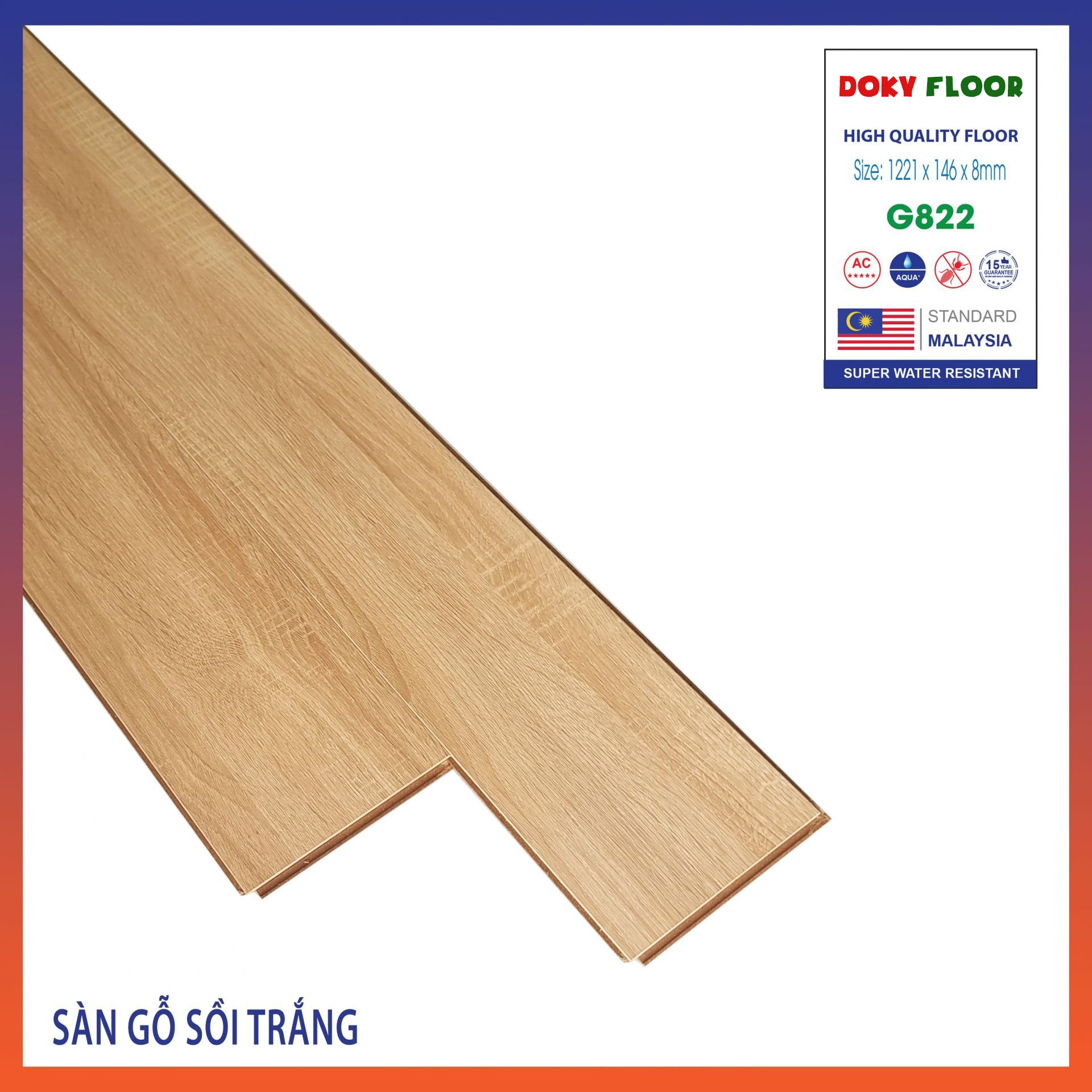 sàn gỗ công nghiệp 8mm