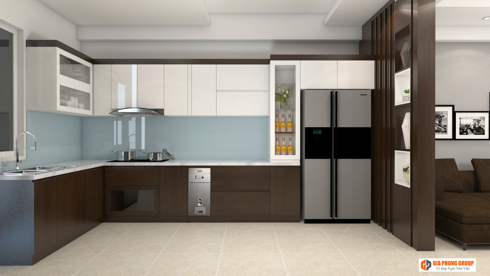 vật dụng ốp tường cho phòng bếp nhà bạn 