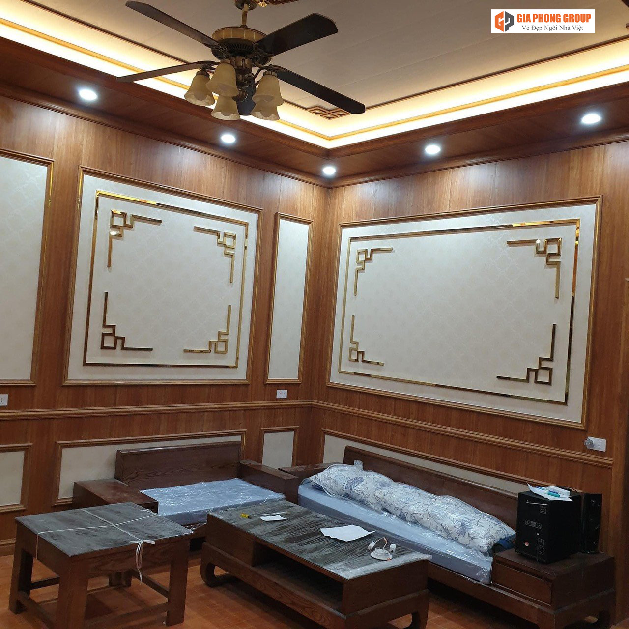 tấm nhựa ốp tường cho không gia phòng khách