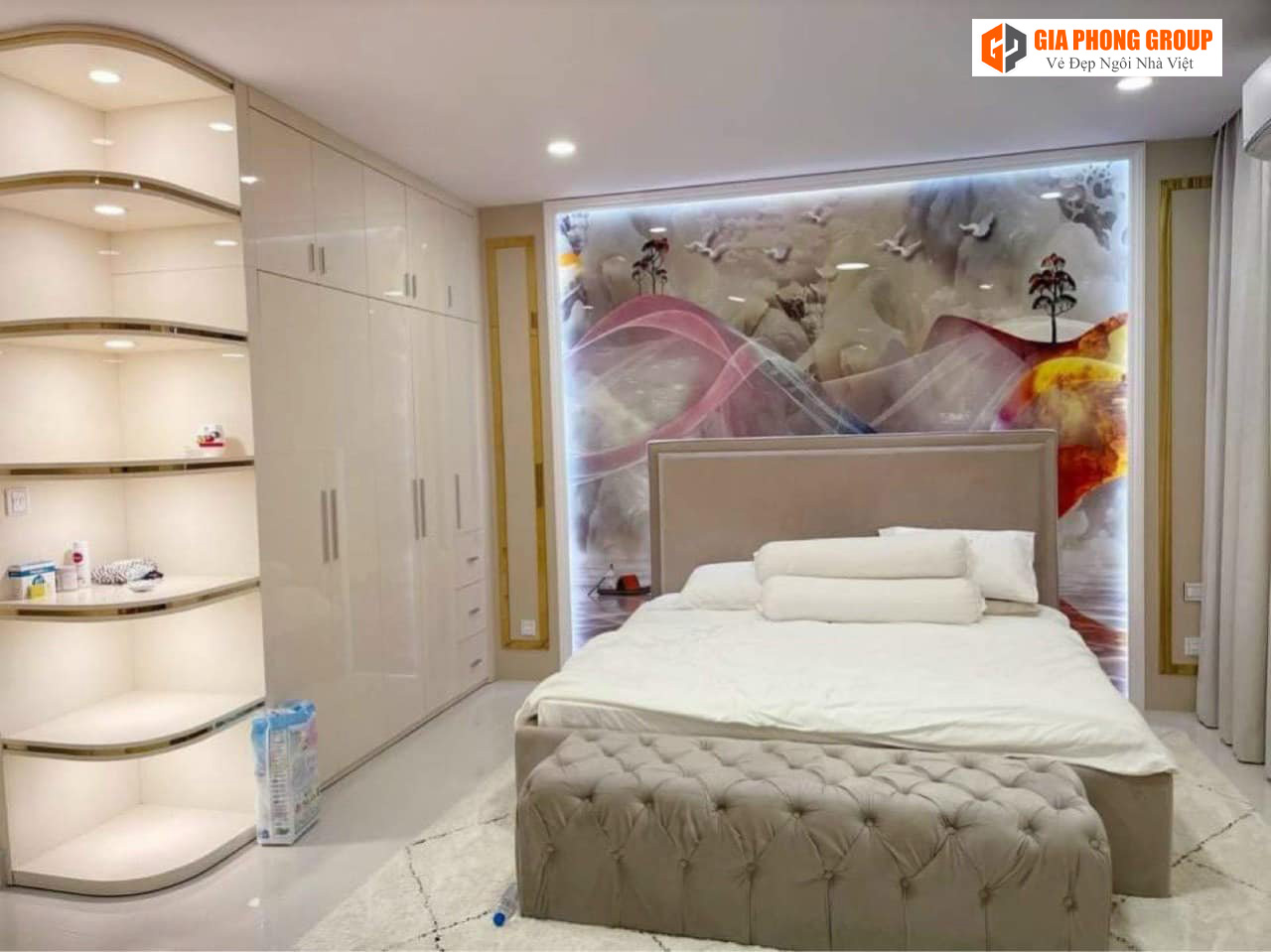 tấm nhựa ốp tường cho không gian phòng ngủ 