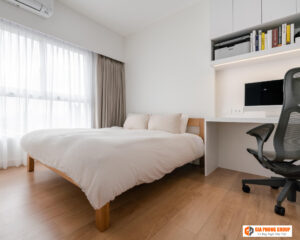 sàn nhựa giả gỗ cho không gian phòng ngủ