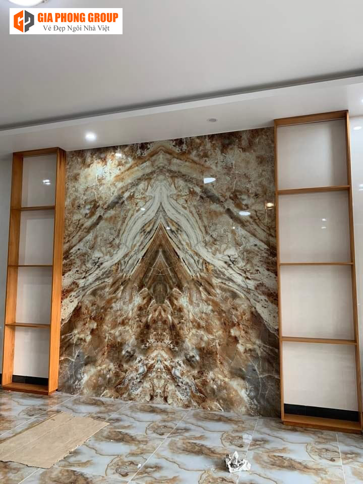 tấm nhựa ốp tường cho không gian phòng khách