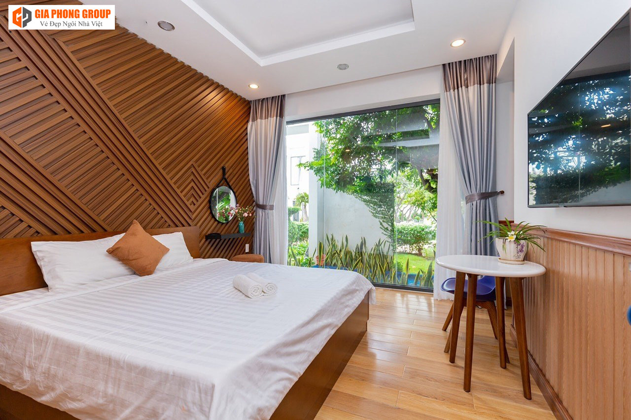 tấm nhựa ốp tường hiện diện trong phòng ngủ 