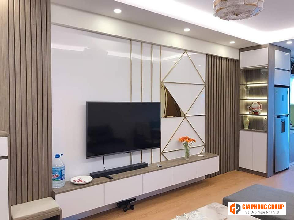 tấm ốp lam sóng cho không gian phòng khách 