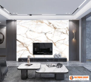 tấm nhựa ốp tường cho không gian phòng khách sang trọng