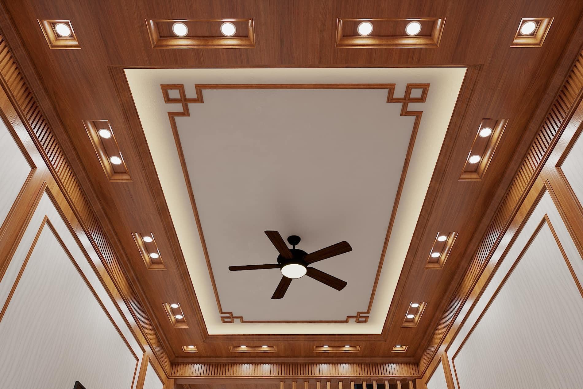 TRẦN NHỰA GIẢ GỖ CAO CẤP