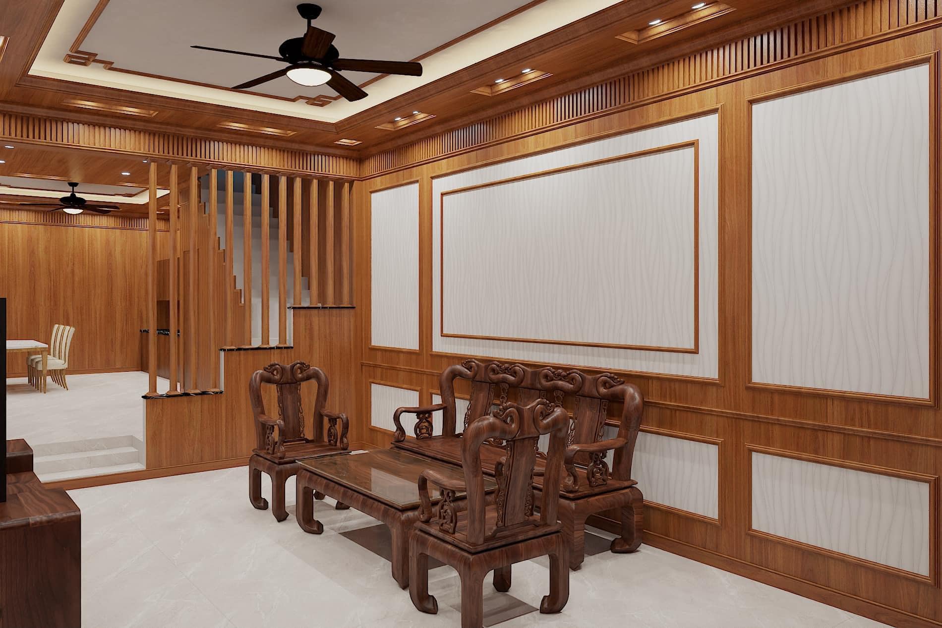 trần nhựa vân gỗ 