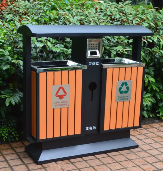 thùng rác gỗ nhựa