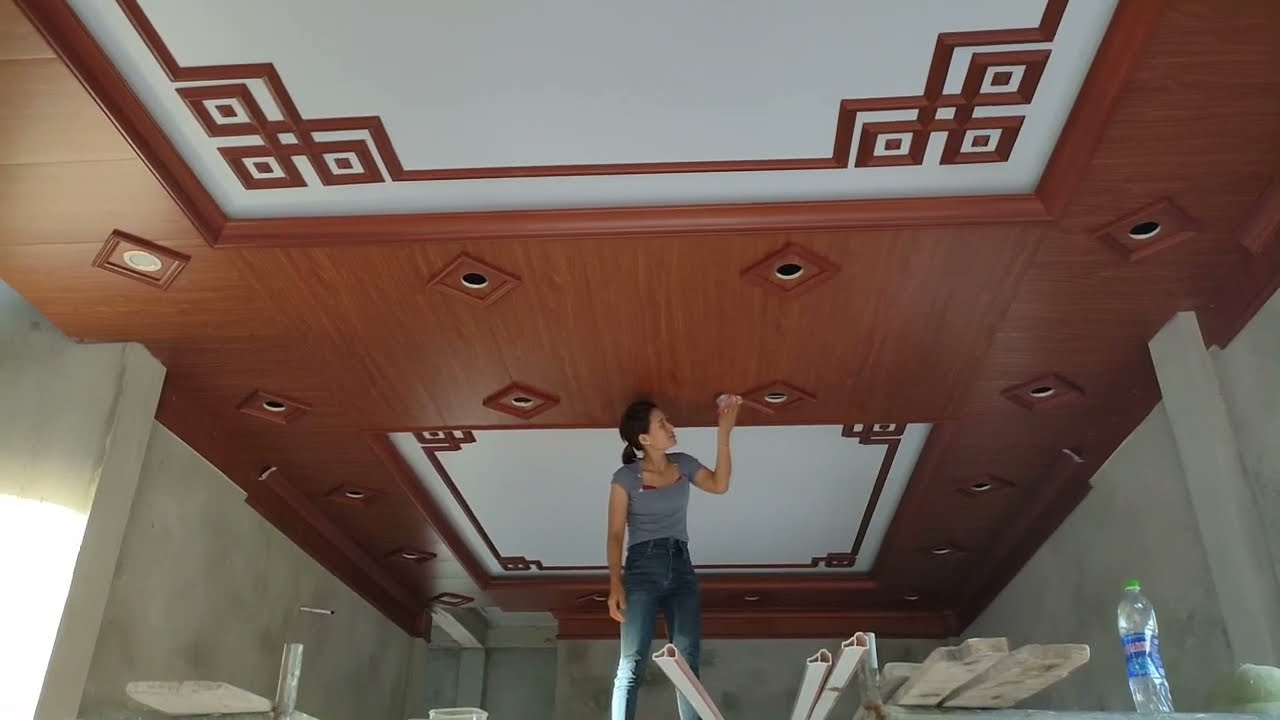 Trần Nhựa Giả Gỗ Ngoài Trời, Giật Cấp, Cao Cấp - Chất Lượng Hàng Đầu