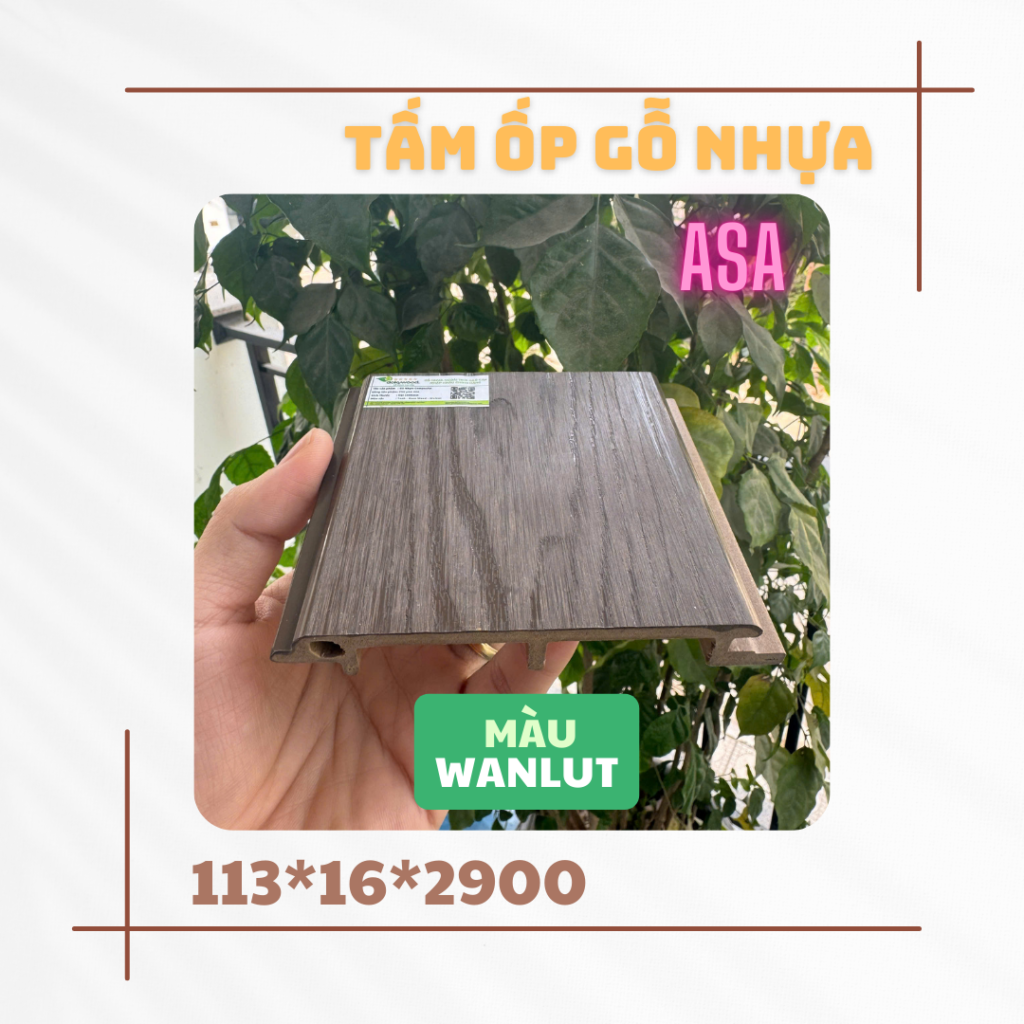 gỗ nhựa pvc phủ asa walnut